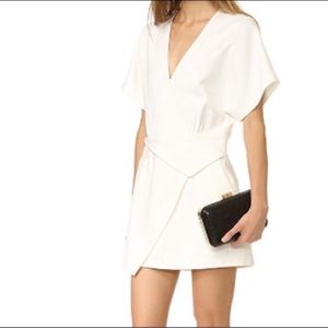 Halston Heritage white V-neck Dress Size 6